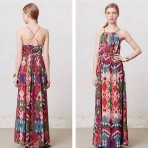 Anthropologie Maeve Tarana Printed Maxi Dress